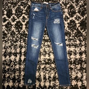 WAX Jean Distressed Blue Jeans Size 5/27